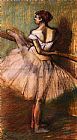 Edgar Degas Canvas Paintings - Dancer at the Barre II
